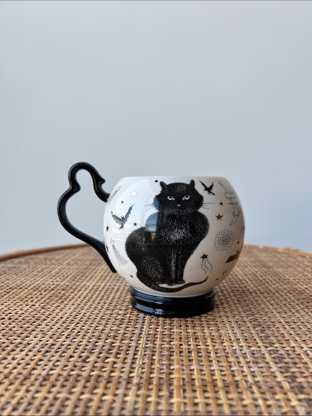 Anthropologie Florence Balducci Black Cat Halloween Mug 2024